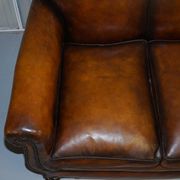 Restored vintage leather sofa from a gentleman's Victorian club.