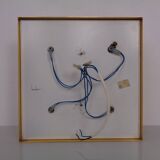 Space Age JBS Brass Sconce by Joseph Brumberg, 1960s