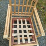 Pair of Lyda Levi armchairs for Mc Guire bamboo Italy Milan