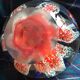 Murano glass ball paperweight Coral dolphins and fish
