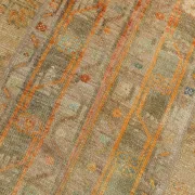 Long Narrow Vintage Persian Runner Rug, Brown & Orange Hallway Rustic Decor
