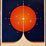 NASA print of the orange deep space atomic clock