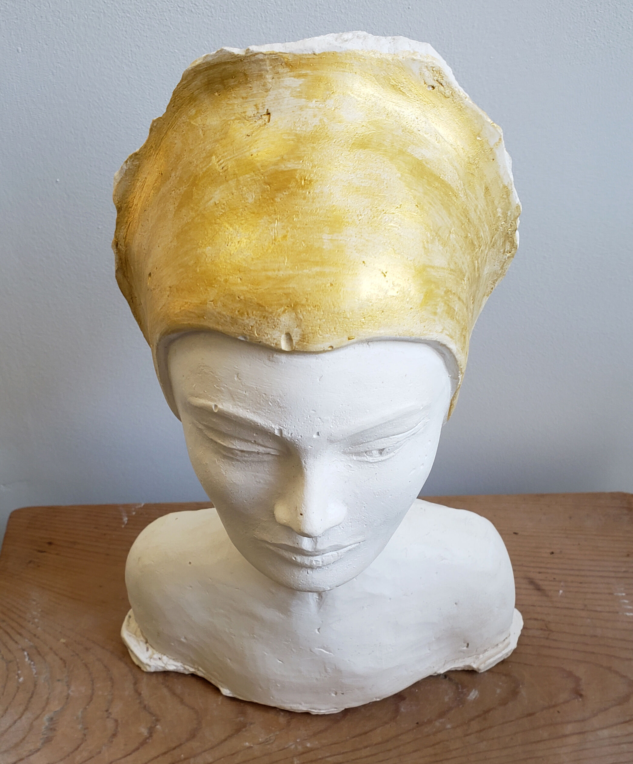 Plaster bust of a woman