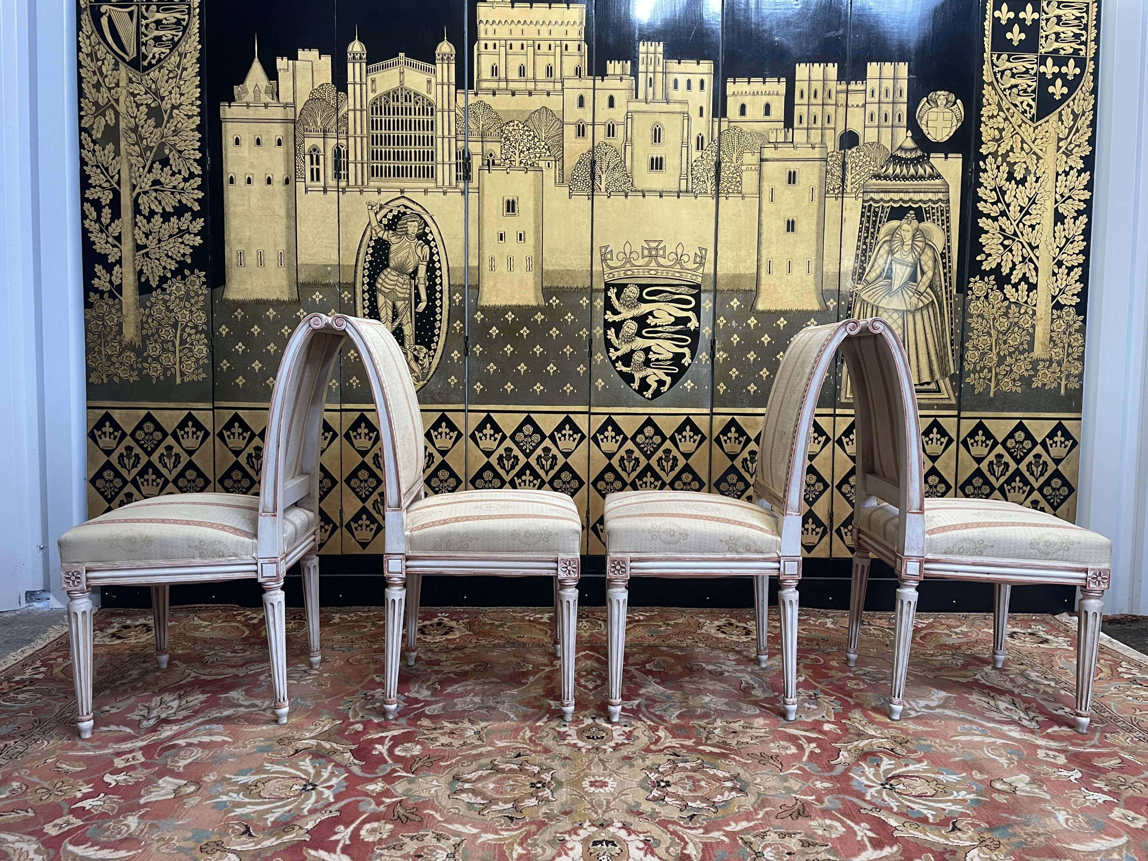 Suite of 4 Louis XVI style chairs