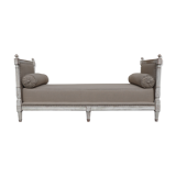 Daybed - Louis XVI style bench, reupholstered in linen