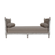 Lit de repos banquette de style Louis XVI retapissé en lin