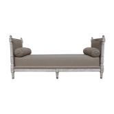 Daybed - Louis XVI style bench, reupholstered in linen
