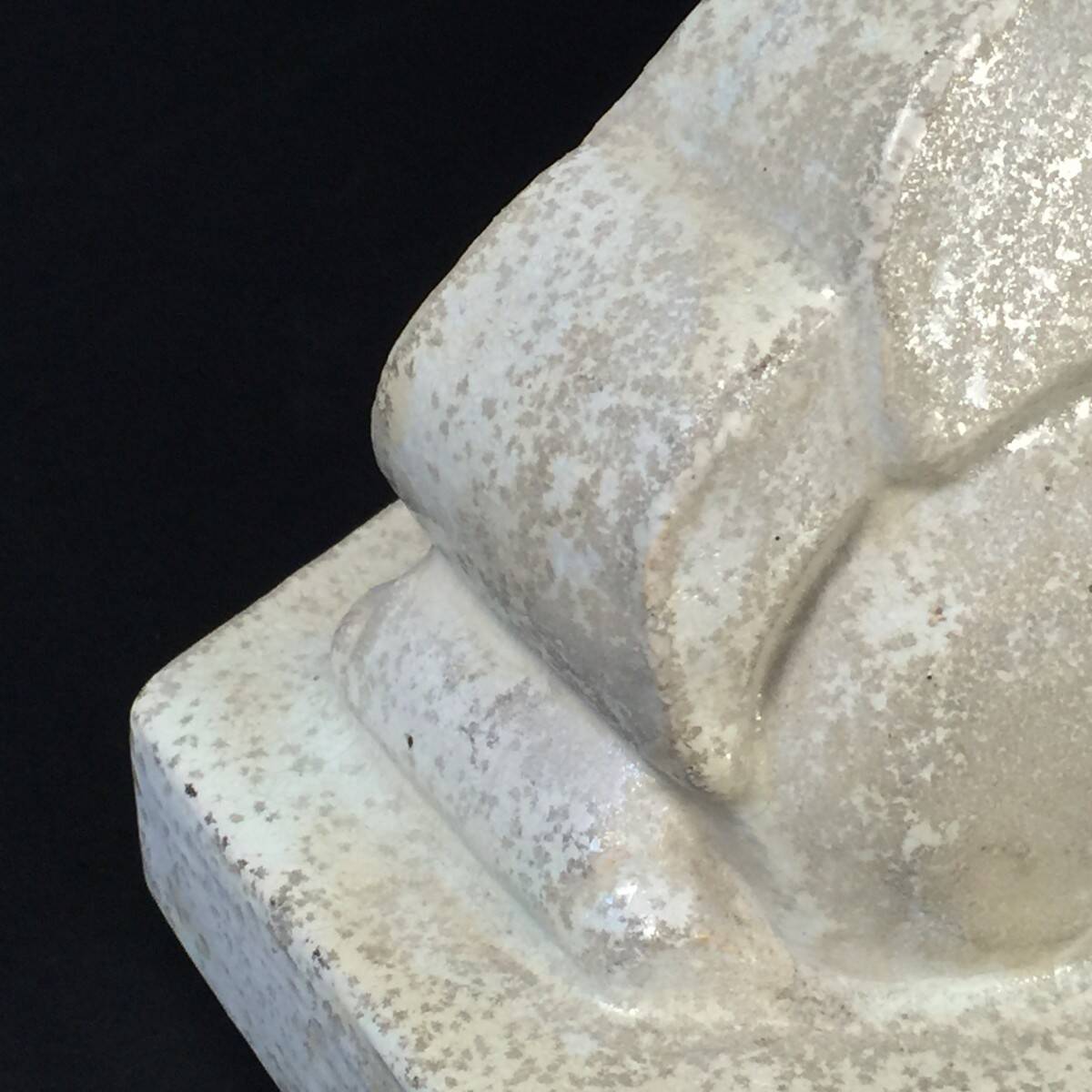 Salt-glazed stoneware sculpture, Roger Guérin, stylised fish, Art Deco