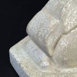 Salt-glazed stoneware sculpture, Roger Guérin, stylised fish, Art Deco