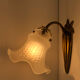 Applique ancienne en bronze et verre opalescent
