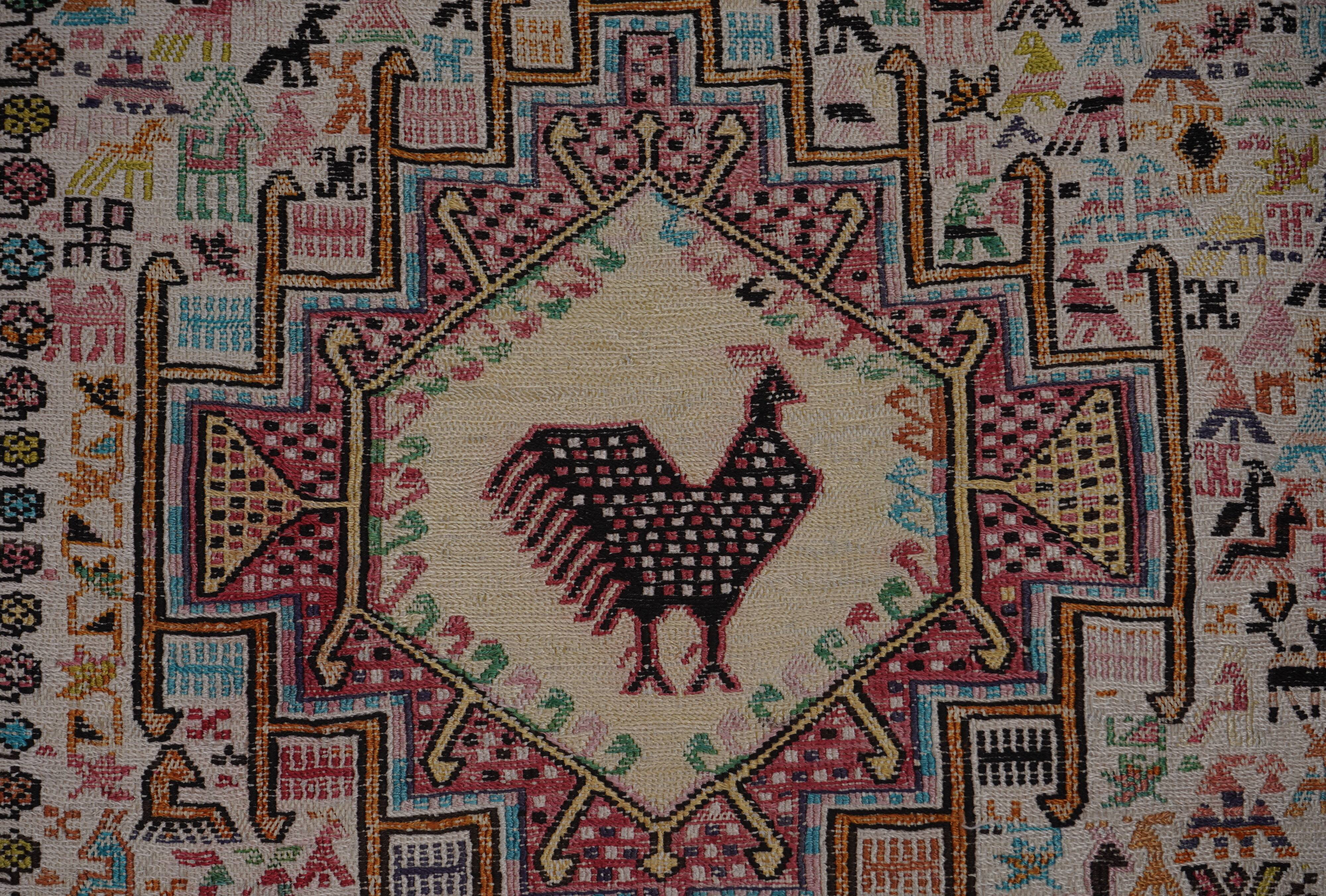 Vintage Turkish Oushak Handwoven Rug 123x195 cm