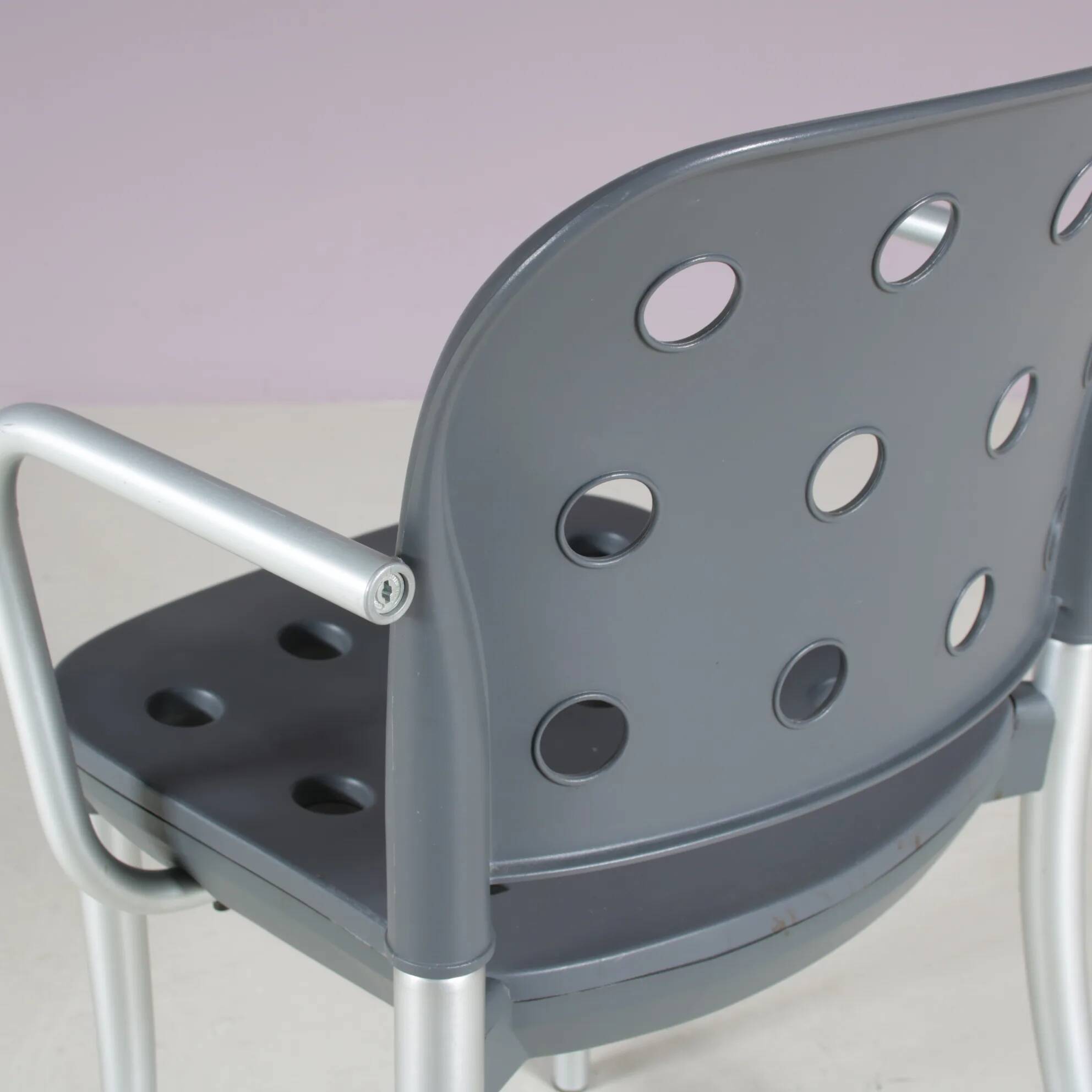 Set of 4 "Minni" chairs from the 1980s by Antonio Citterio for Halifax, Italy