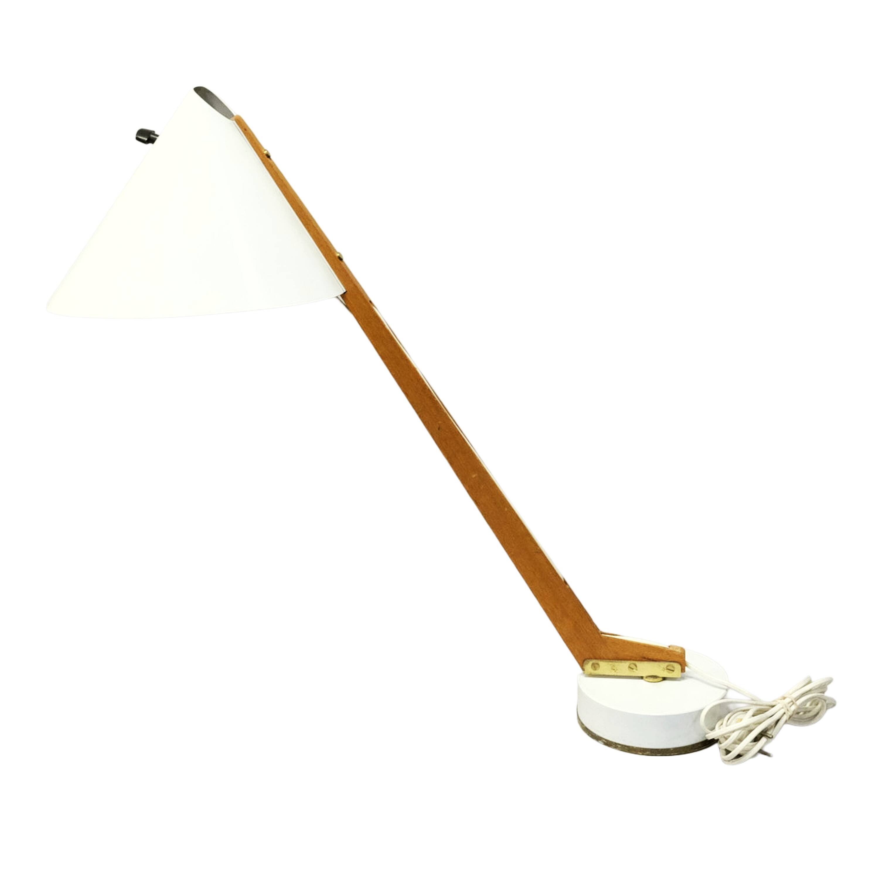 Hans-Agne Jakobsson - Desk lamp "B 54" teak and brass - Sweden 1950