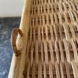 Bamboo and rattan shelf 2 doors