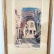 Framed Table Lithograph Watercolour Artist Mario Crippa Italy 70