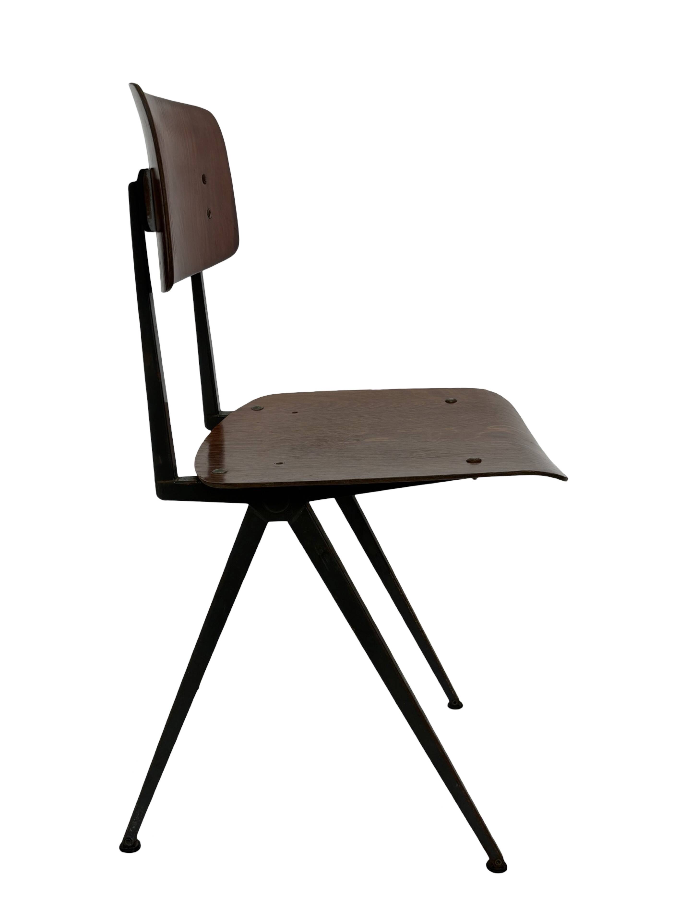 Vintage Marko holland industrial school chair 60's netherlands design