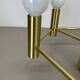 Brass Italian Stilnovo Style Atomic Space Age Ceiling Light Sconces, Italy