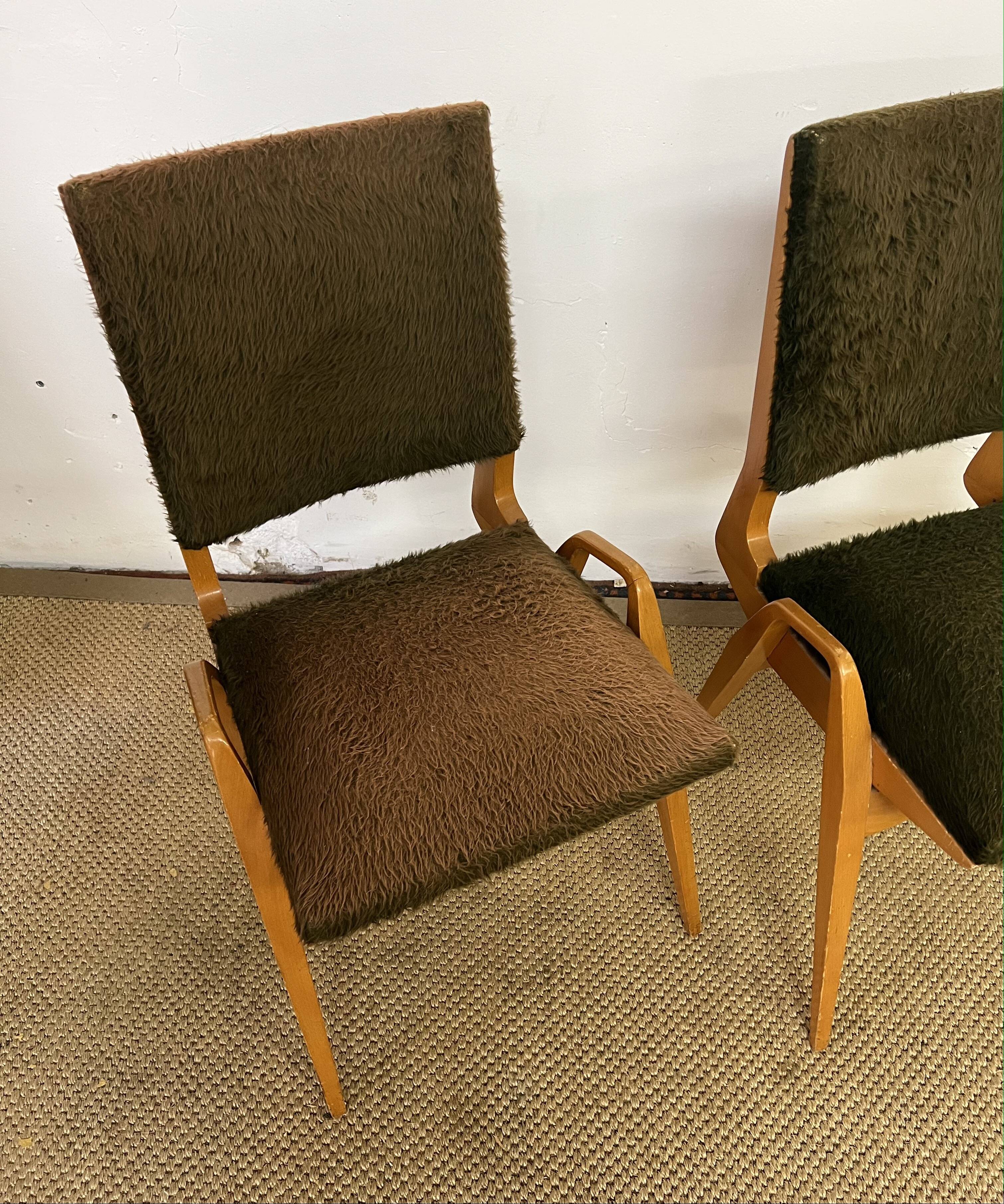 Paire de chaises vintage Maurice Pré des années 50
