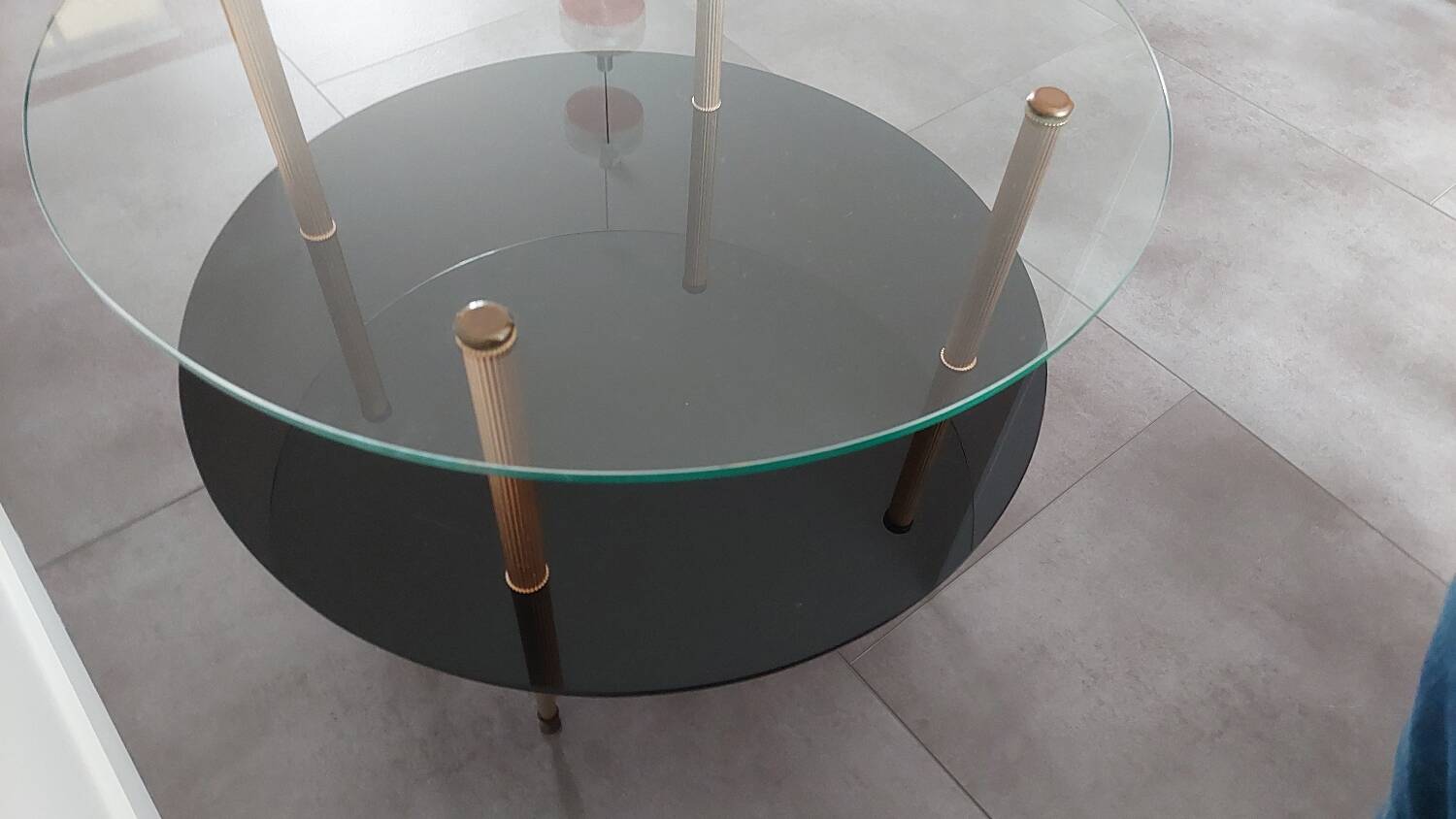 Glass coffee table