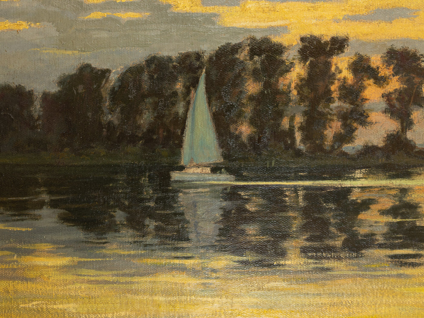 Sunset, Oil on Plate, 83 x 73 cm