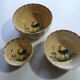 Lot de 3 plats creux au coq faience onnaing