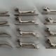12 antique silver-plated bronze knife rests in modern art deco animal designs.