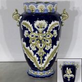 Earthenware vase, faience factory of fives lille - early twentieth century