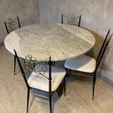 Marble table and 4 chairs