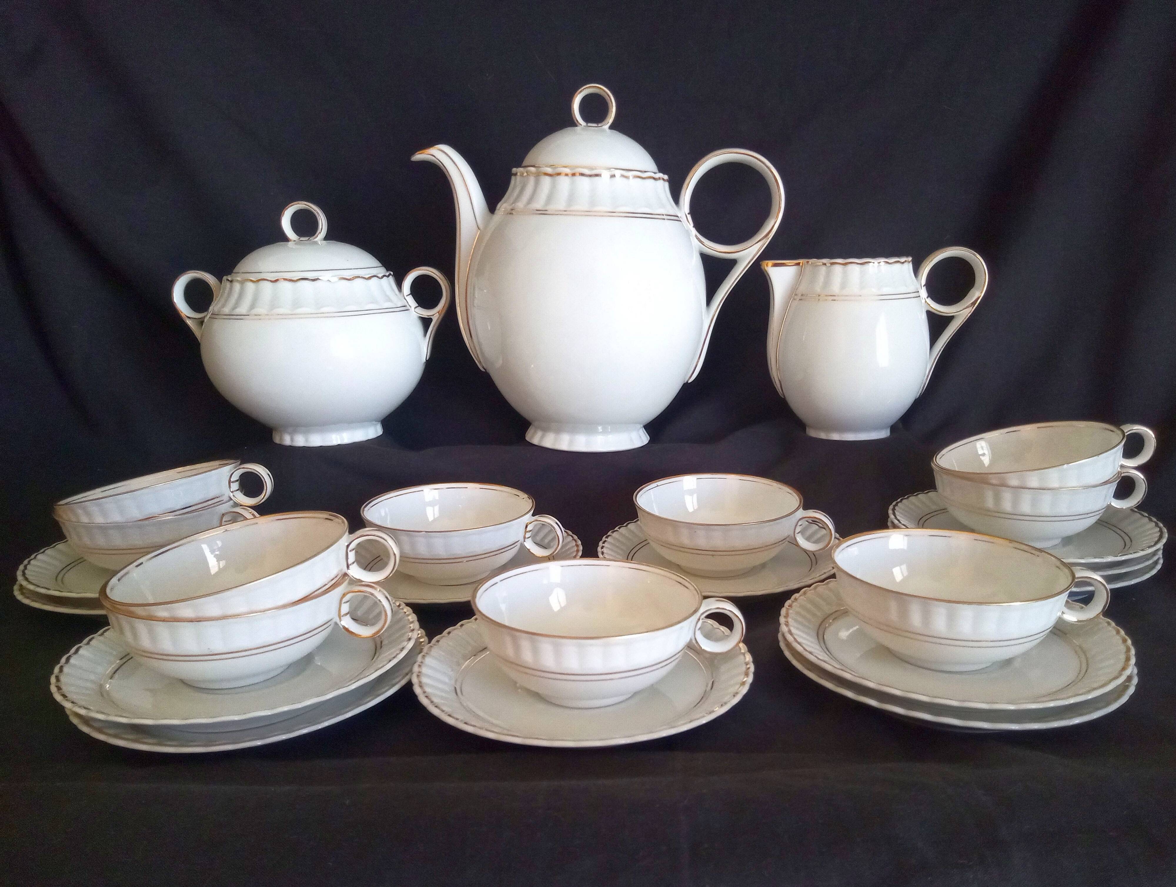 Bernardaud & Co, Limoges - Service à café ou thé Art Déco