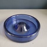 Vintage blue glass ashtray or pocket emptier