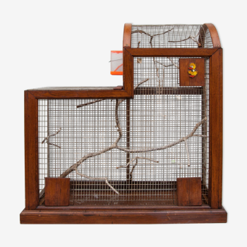 Bird cage, wood bird cage, artisanal, patio decoration, winter garden, large cage, aviary