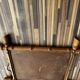 Antique mirror from the 1920s-1930s in bamboo H 49 cm / W 42 cm
