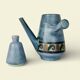 Grande cafetière à glaçure bleue mate, par Jean de Lespinasse, années 1950/1960
