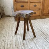 Tabouret ancien bois exotique