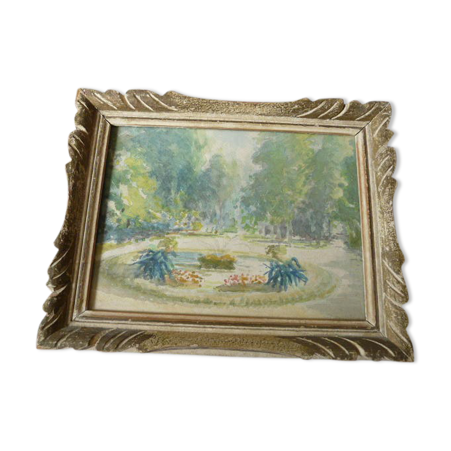 watercolor signed Louis Ravaille 1920 in Montparnasse frame
