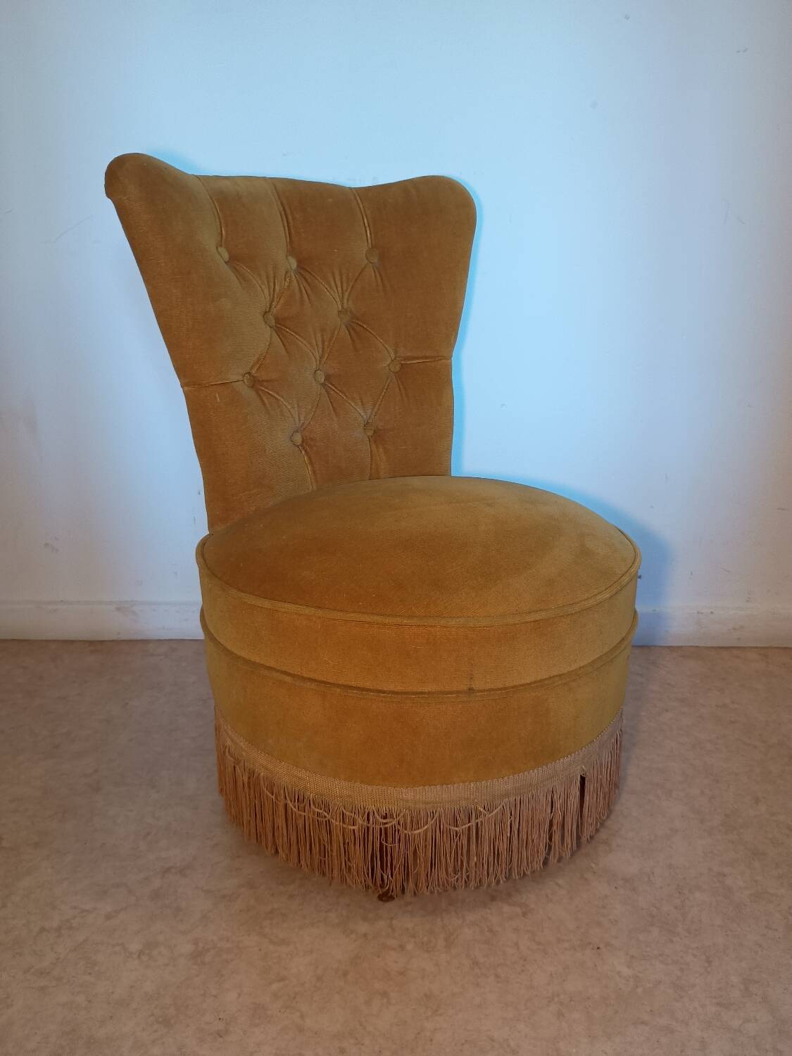 Mustard toad armchair