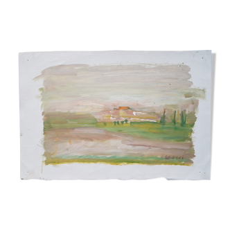 Painting Nagao Usui "Landscape"
