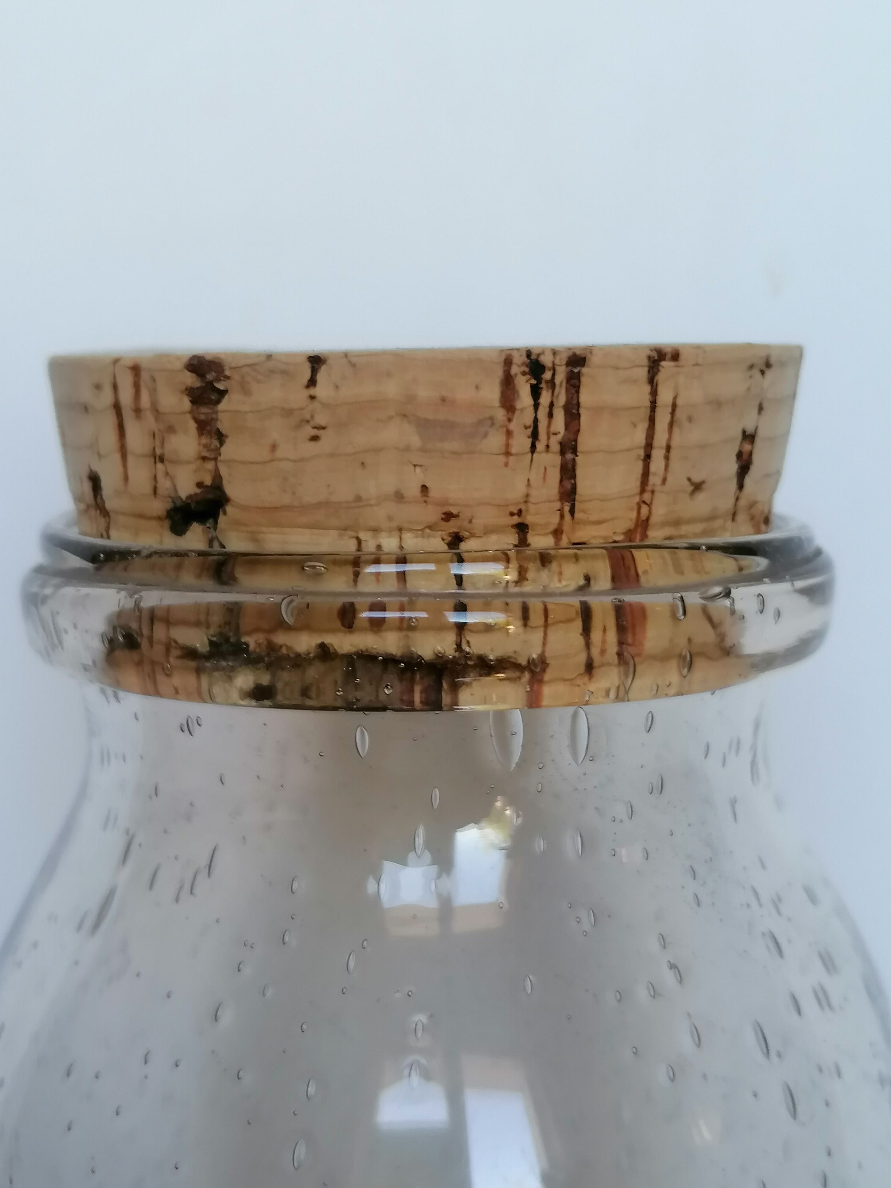 Bocal verre bullé et soufflé