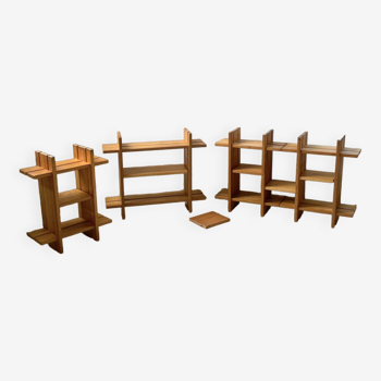 4 solid elm shelves Maison Regain