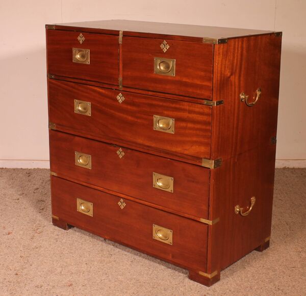 Commode Militaire Ou De Marine En Acajou blond-19° Siècle