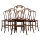 Art Nouveau Beech Café Chairs by W. Giessing, 1930s, Set of 6
