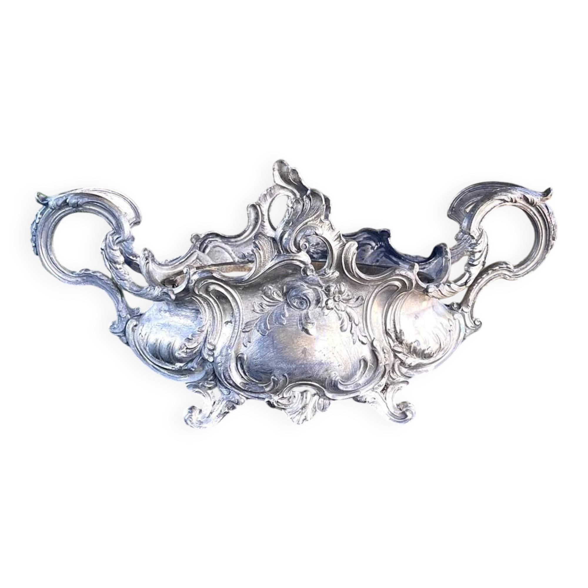 Silver Plated Jardinière, French Art Nouveau Centrepiece