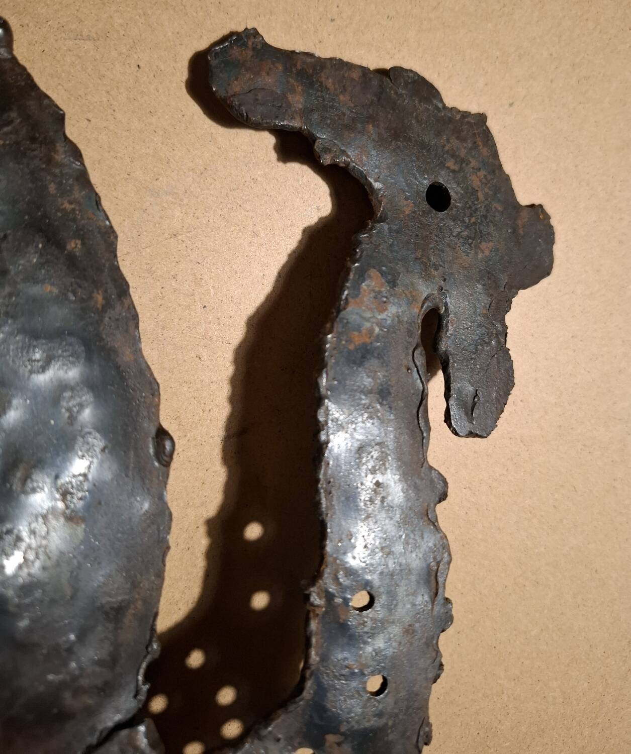 Handcrafted wrought iron sculpture