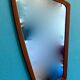 Free-form teak mirror - scandinavian work of the 1960s