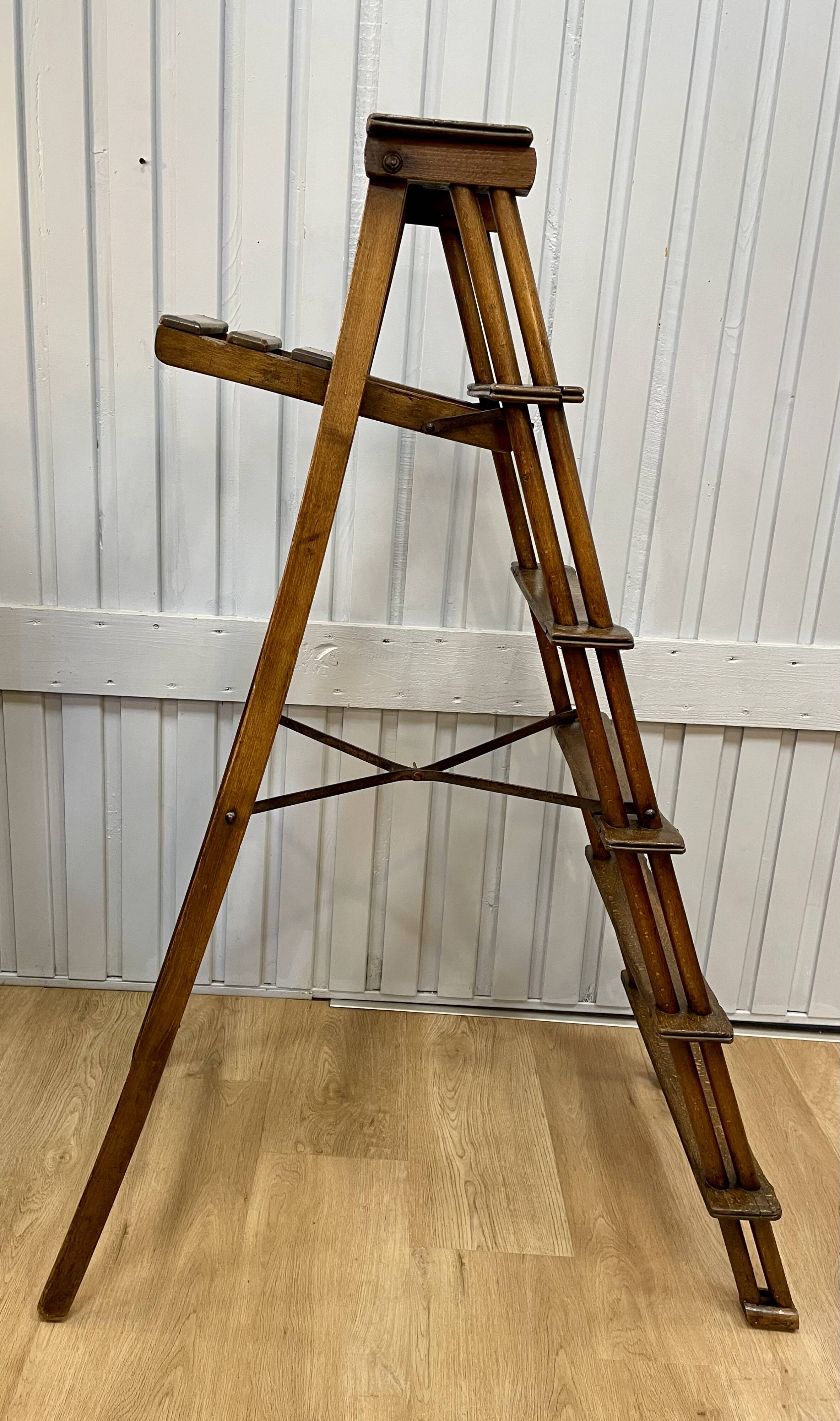 19th century library stepladder