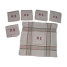 Set of 6 bedding towels and HS monogram