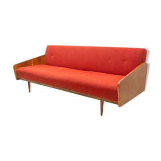 Mid century folding sofa from interier praha, 1960´s, czechoslovakia