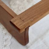 Vintage wooden wall shelf and hooks