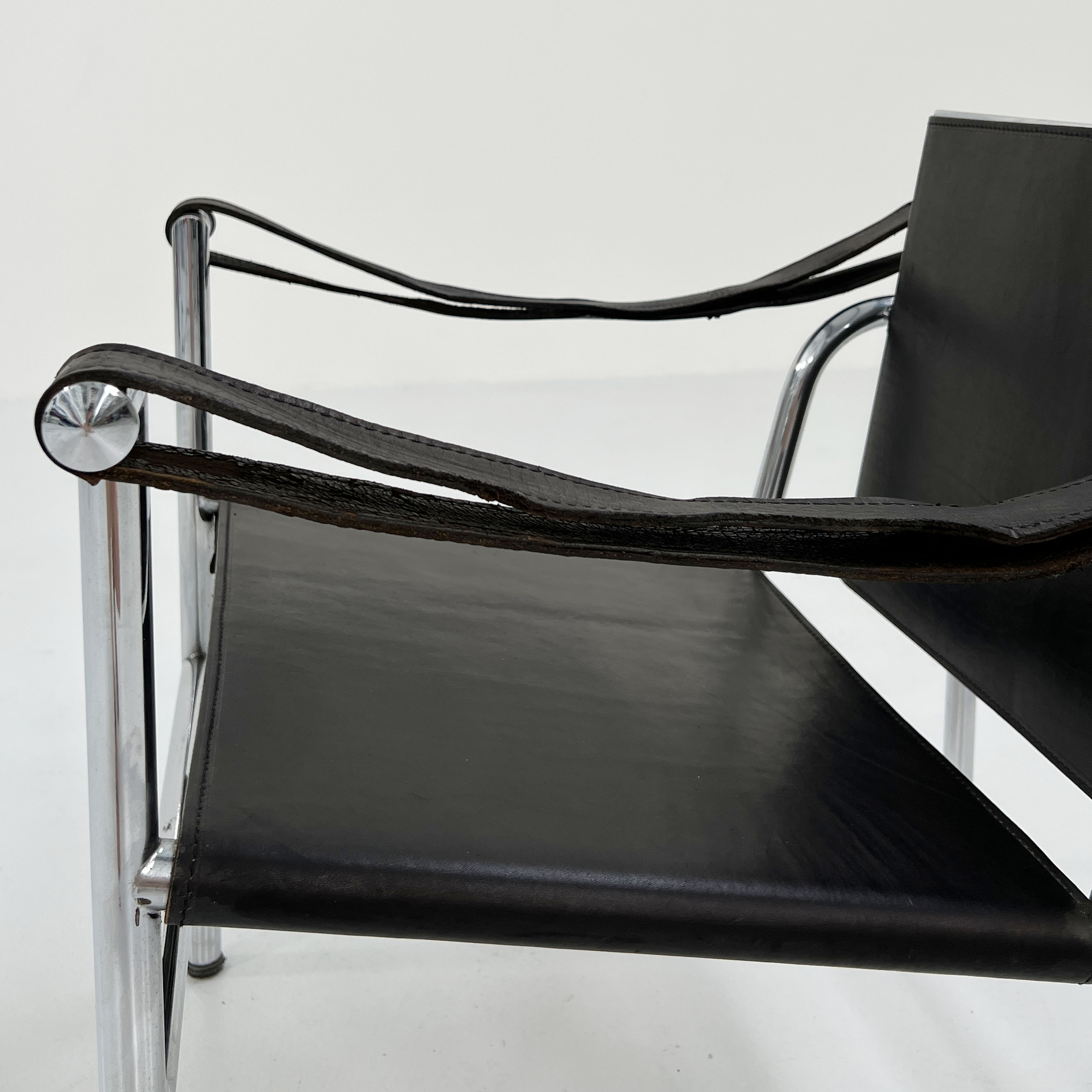 Fauteuil LC1 noir par Le Corbusier pour Cassina, 1970