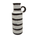 Vase in brown ceramic, white and a handle W. Germany 28 cm